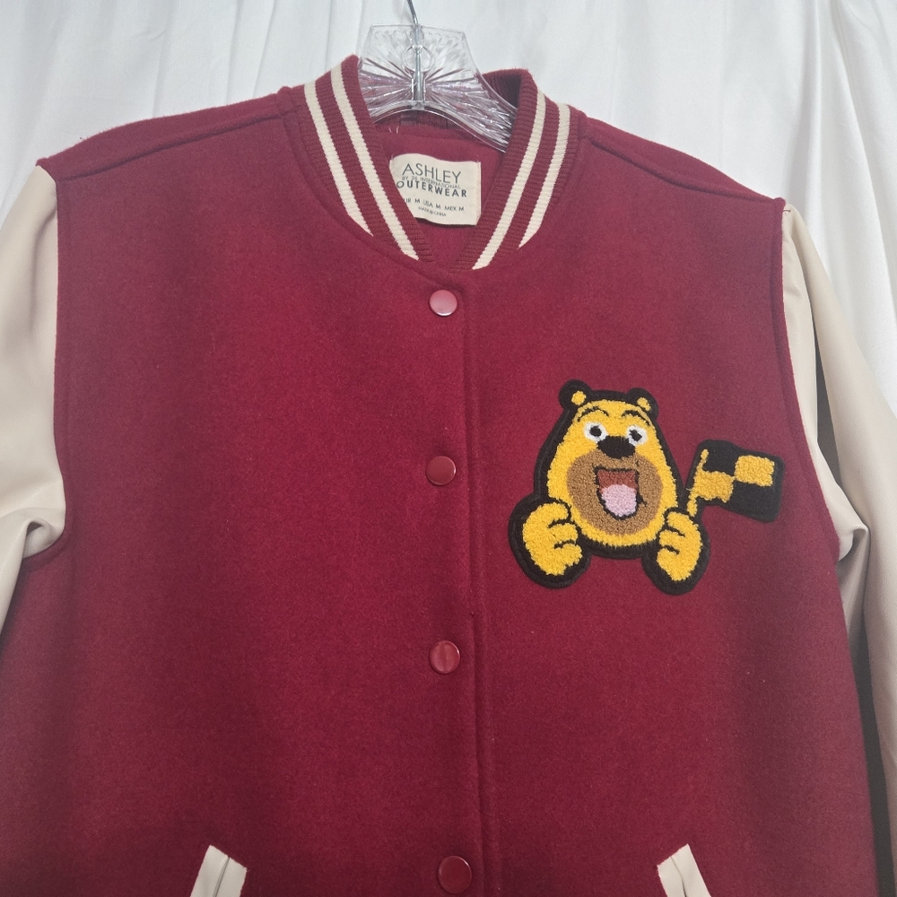 Ashley By 26 International Red/White Preppy Varsity Jacket "New York" Size M - Picture 4 of 7